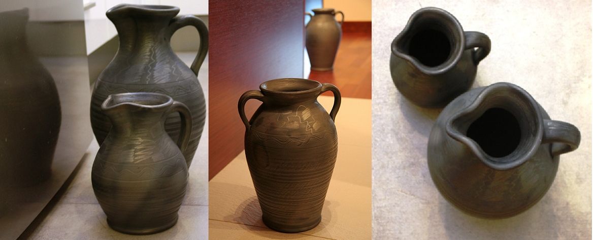 Polish grey ceramics in interior design - handicraft
