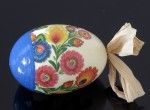 Decorated egg with flowers (created on goose eggshell)