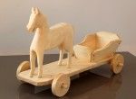 Pony with a chaise (natural wood) 