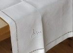A white tablecloth