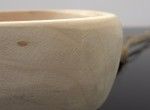 Aspen-tree wooden bowl (elongated)  