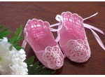 Pink crochet handmade shoes