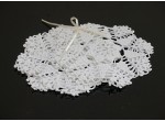 A set of white crochet napkins