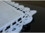 White batik handkerchief (29 x 29 cm)