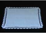 White batik handkerchief (29 x 29 cm)