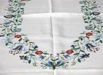 Table-linen with blue flower 