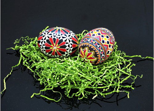 Easter egg set (on goose egg shells)